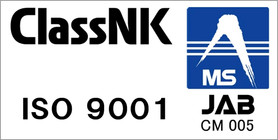 ClassNK　ISO 9001　MS　JAB　CM005